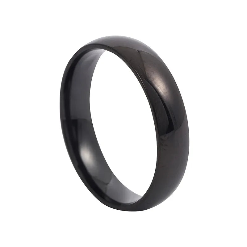 6mm Titanium Unisex Minimalist Wedding Ring