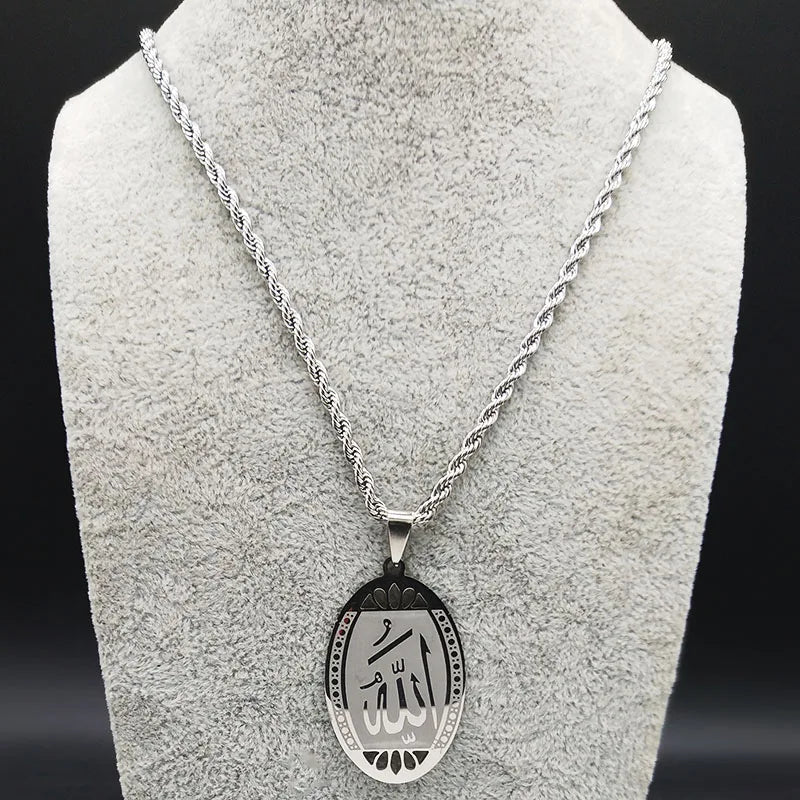 Islamic Allah Stainless Steel Gold Necklace