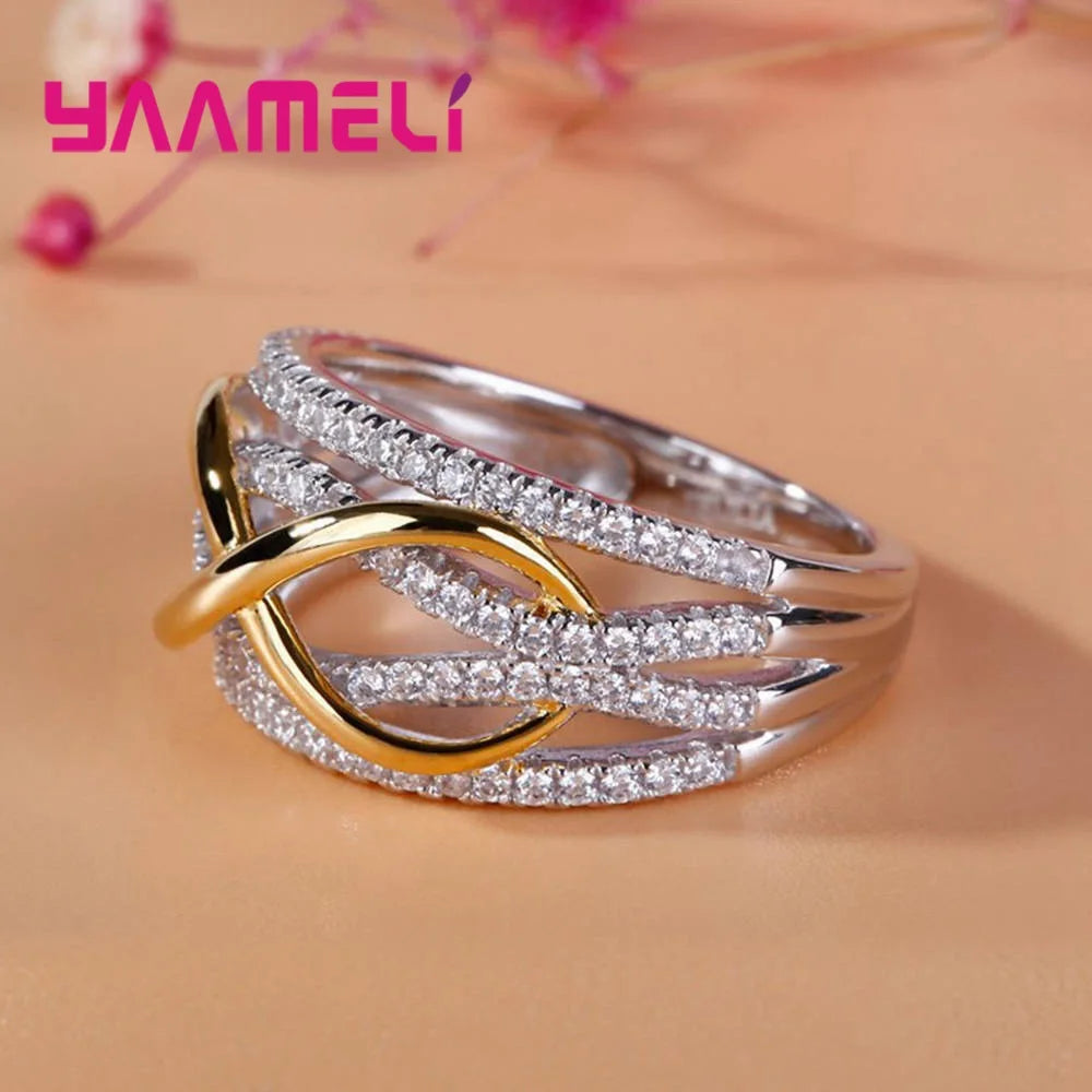 Sterling Silver Infinity Love Bowknot Ring