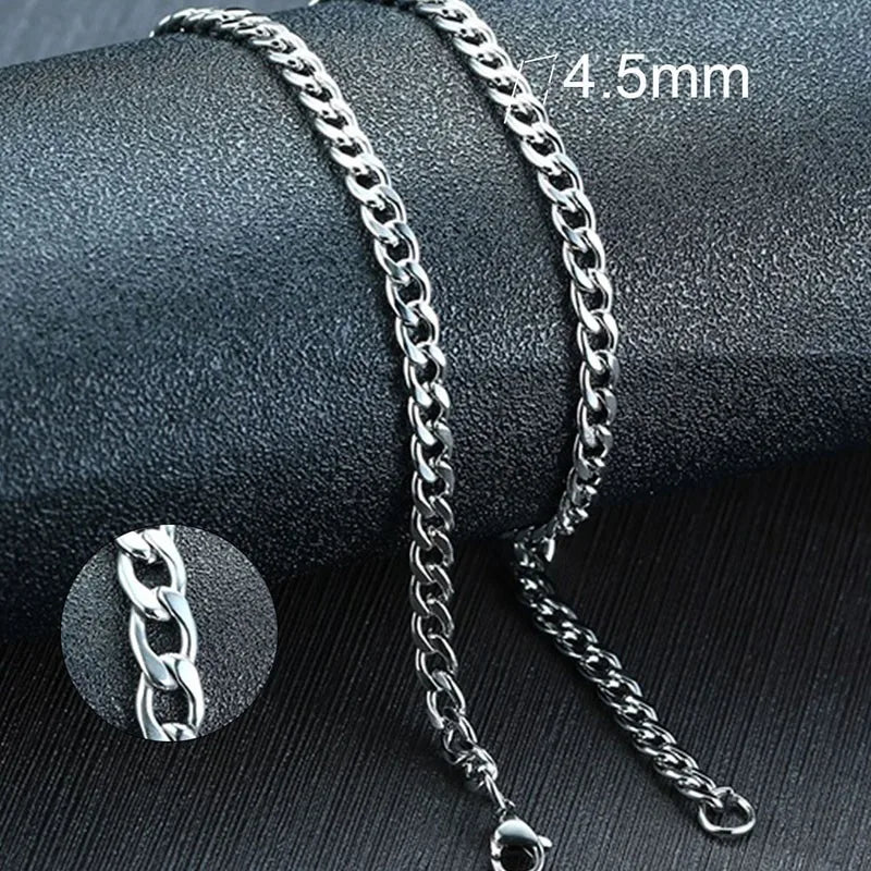 Vnox Men’s Black Gold Cuban Link Chain