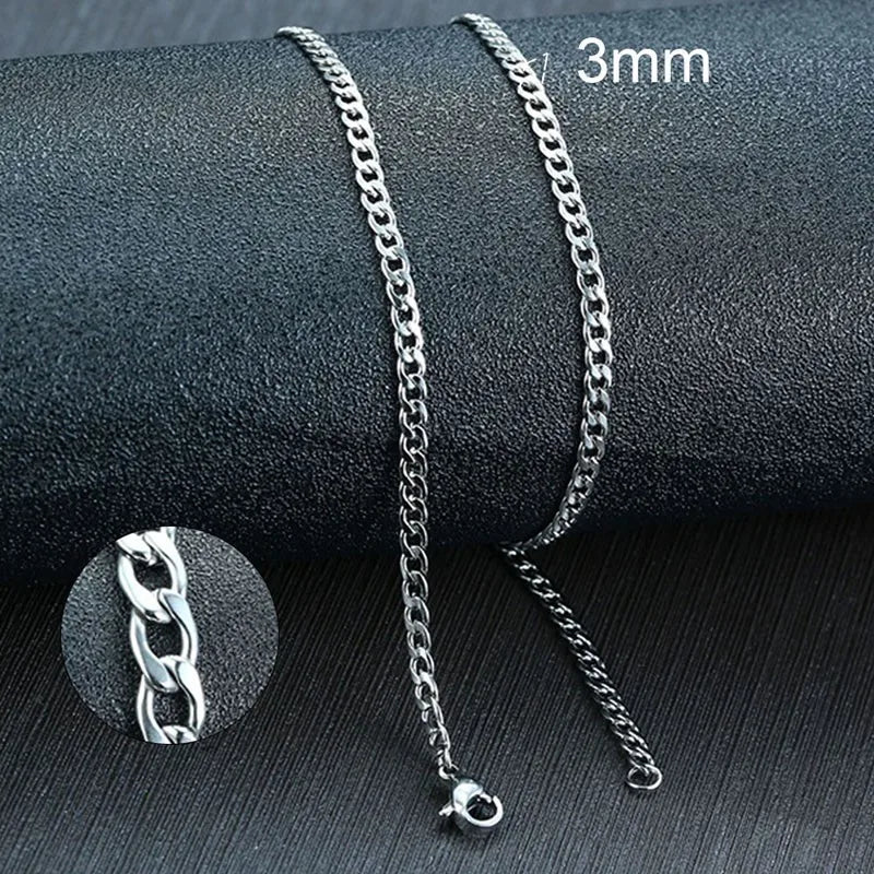 Vnox Men’s Black Gold Cuban Link Chain