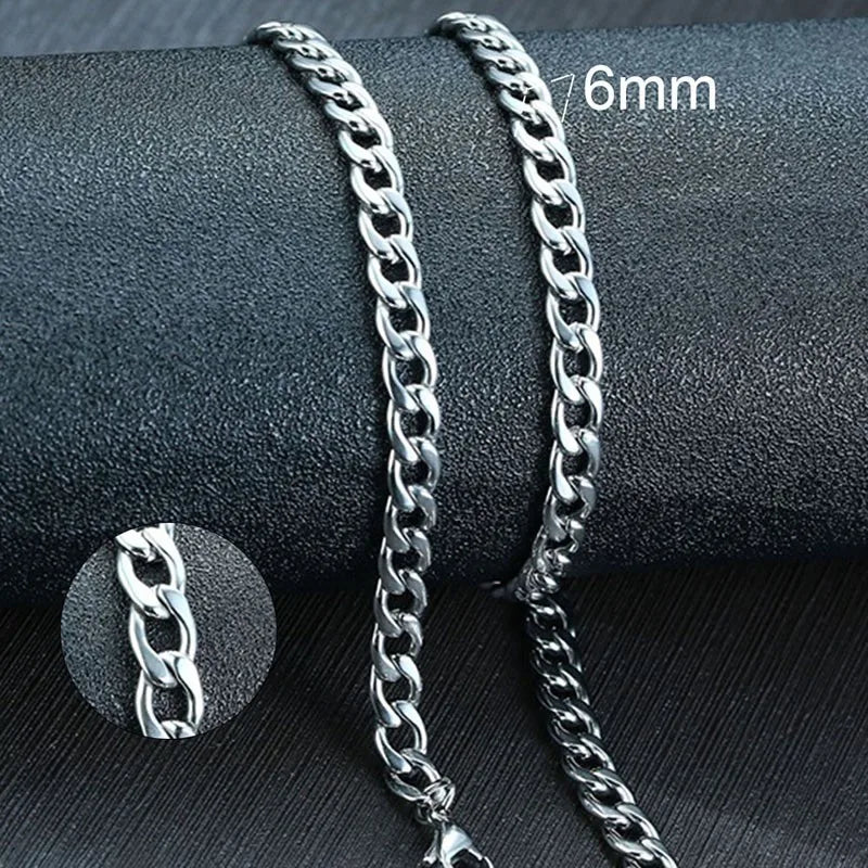 Vnox Men’s Black Gold Cuban Link Chain
