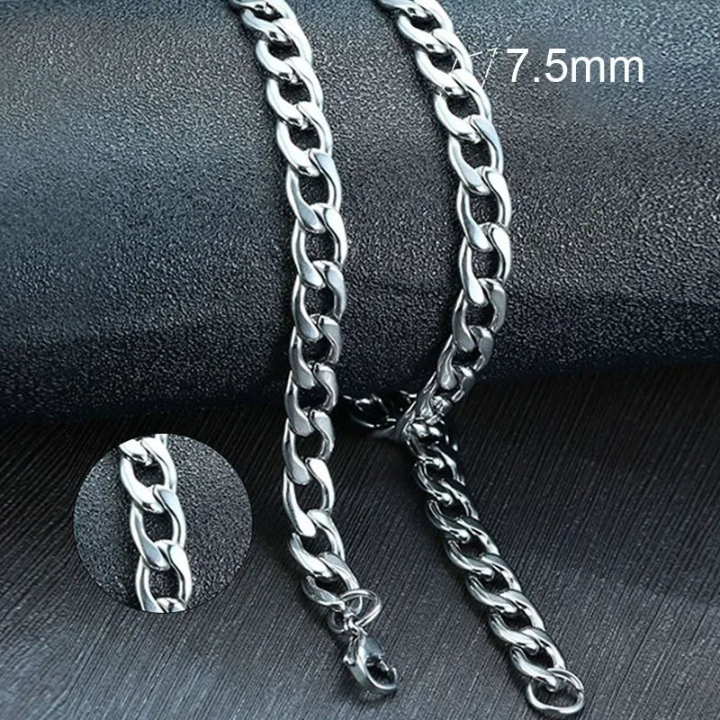 Vnox Men’s Black Gold Cuban Link Chain