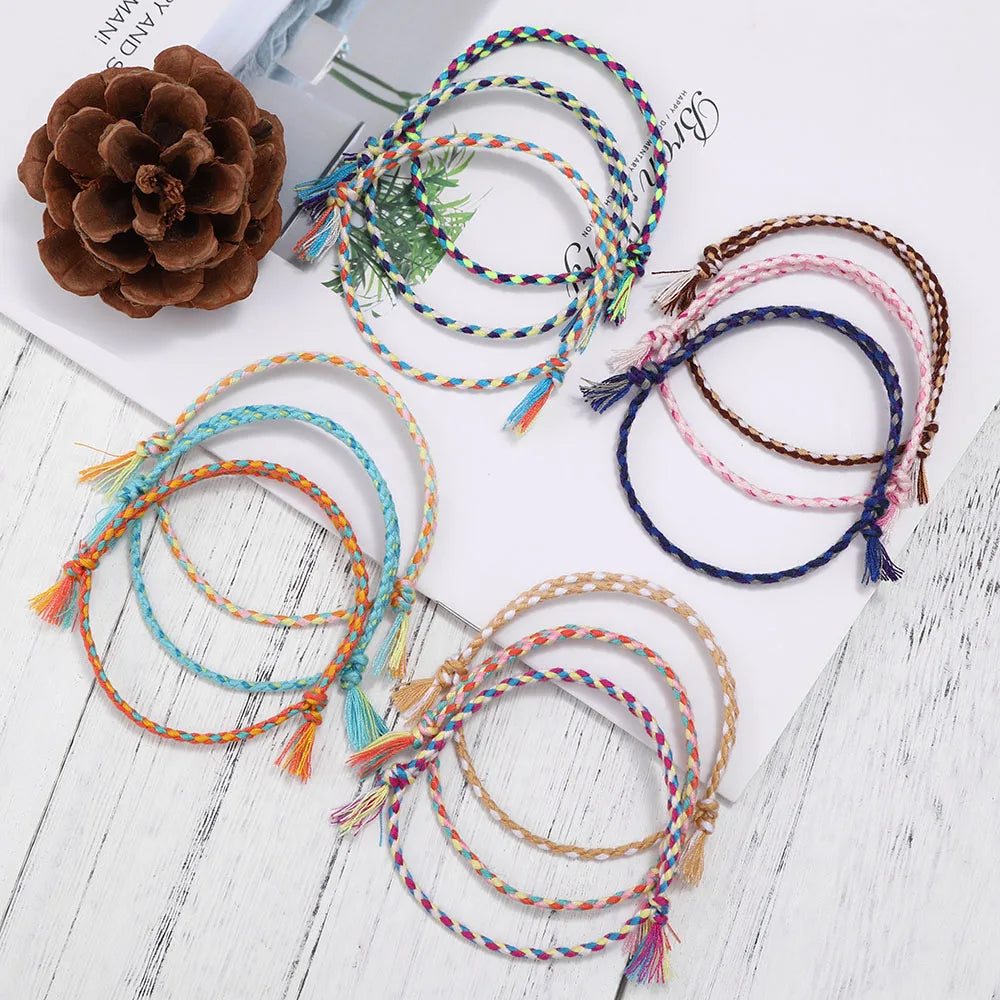 Lucky Handmade String Bracelet – Tassel & Knot Design for Men & Women