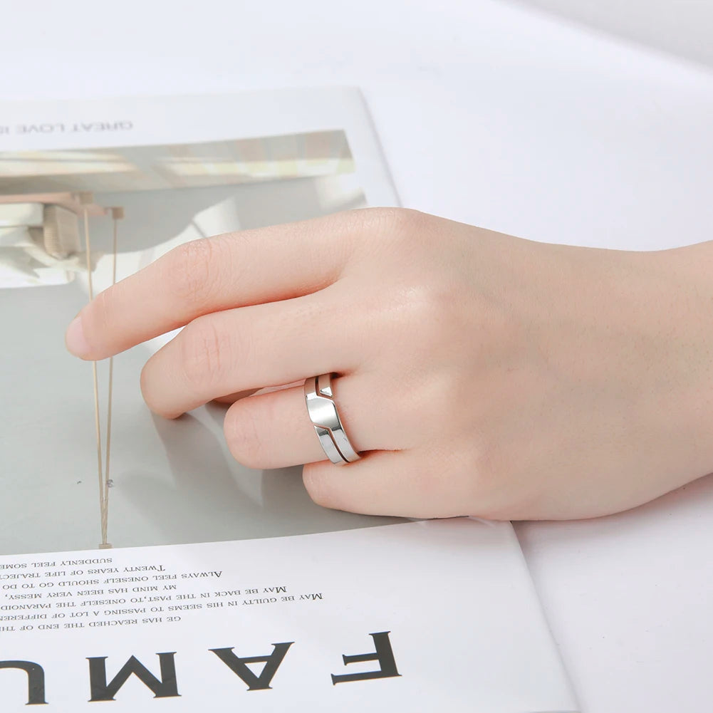 Black Stainless Steel Minimalist Unisex Ring