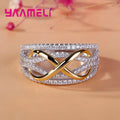 Sterling Silver Infinity Love Bowknot Ring