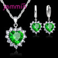 Heart Pendant and Hoop Earring Set