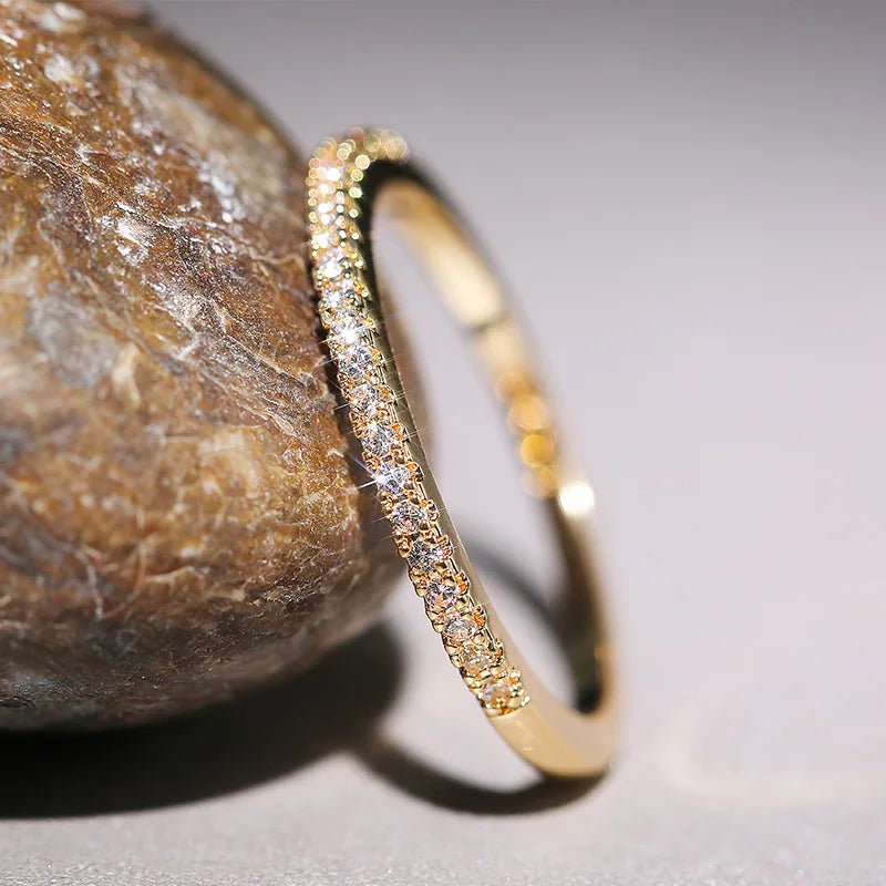 Minimalist Thin Cubic Zirconia Women’s Ring