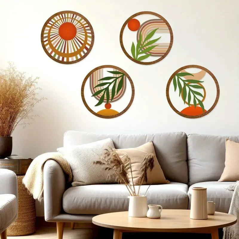 Bohemian Round Wooden Wall Art
