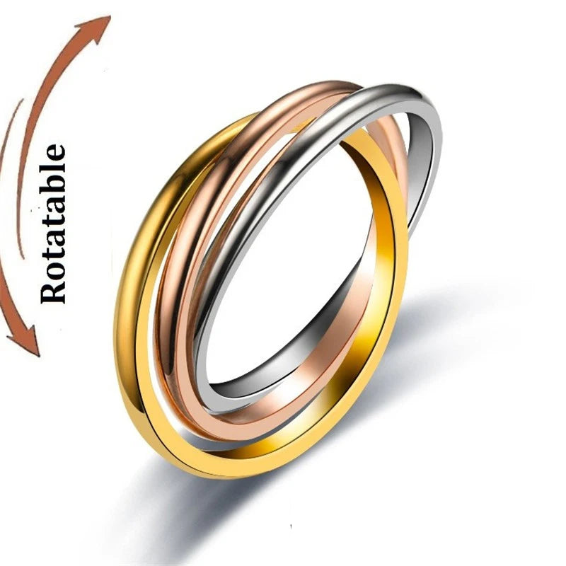 Stainless Steel Rotating Couple Spinner Rings