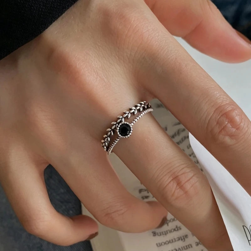 Blue Moonstone Adjustable Sterling Silver Ring