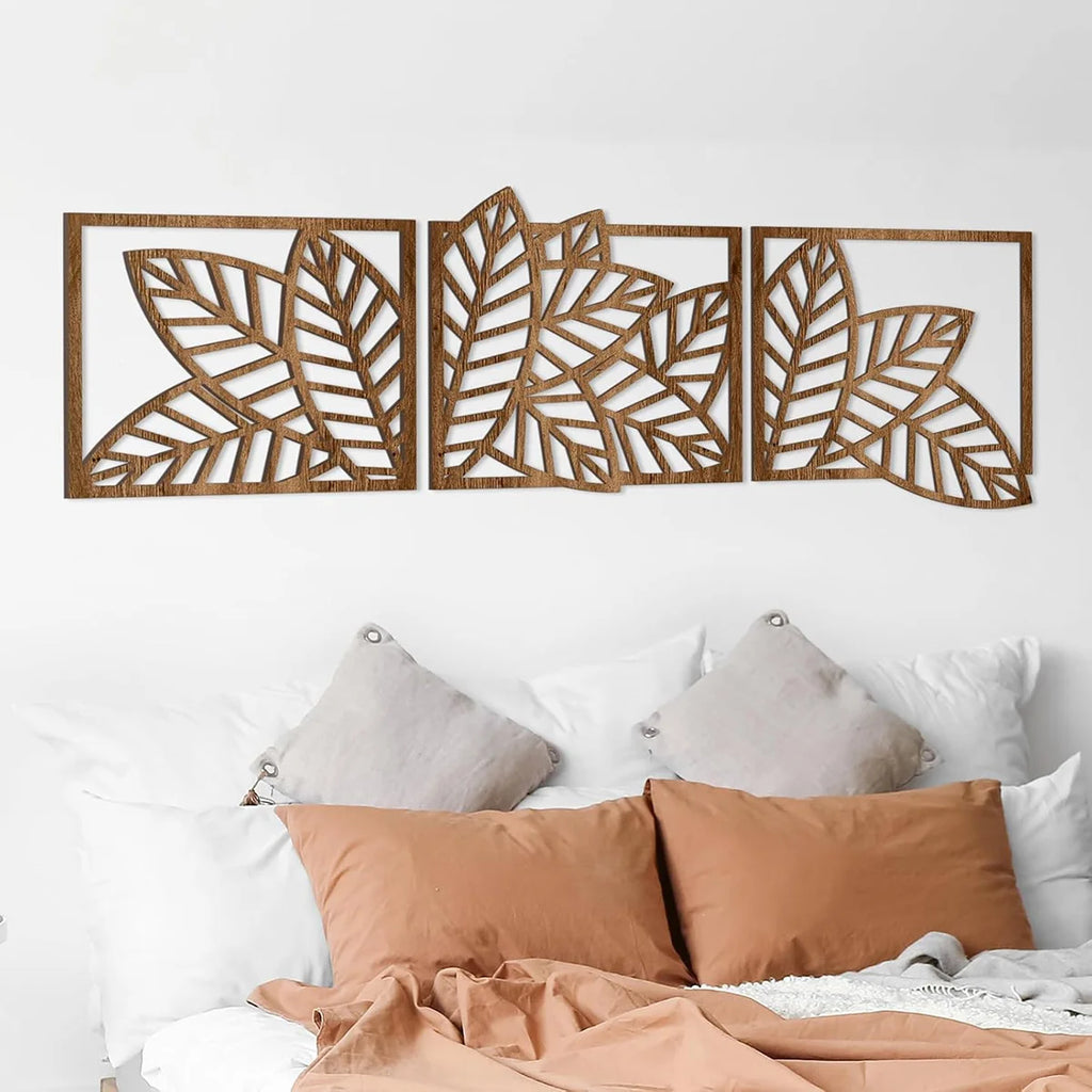 Wooden Palm Leaf Wall Decor