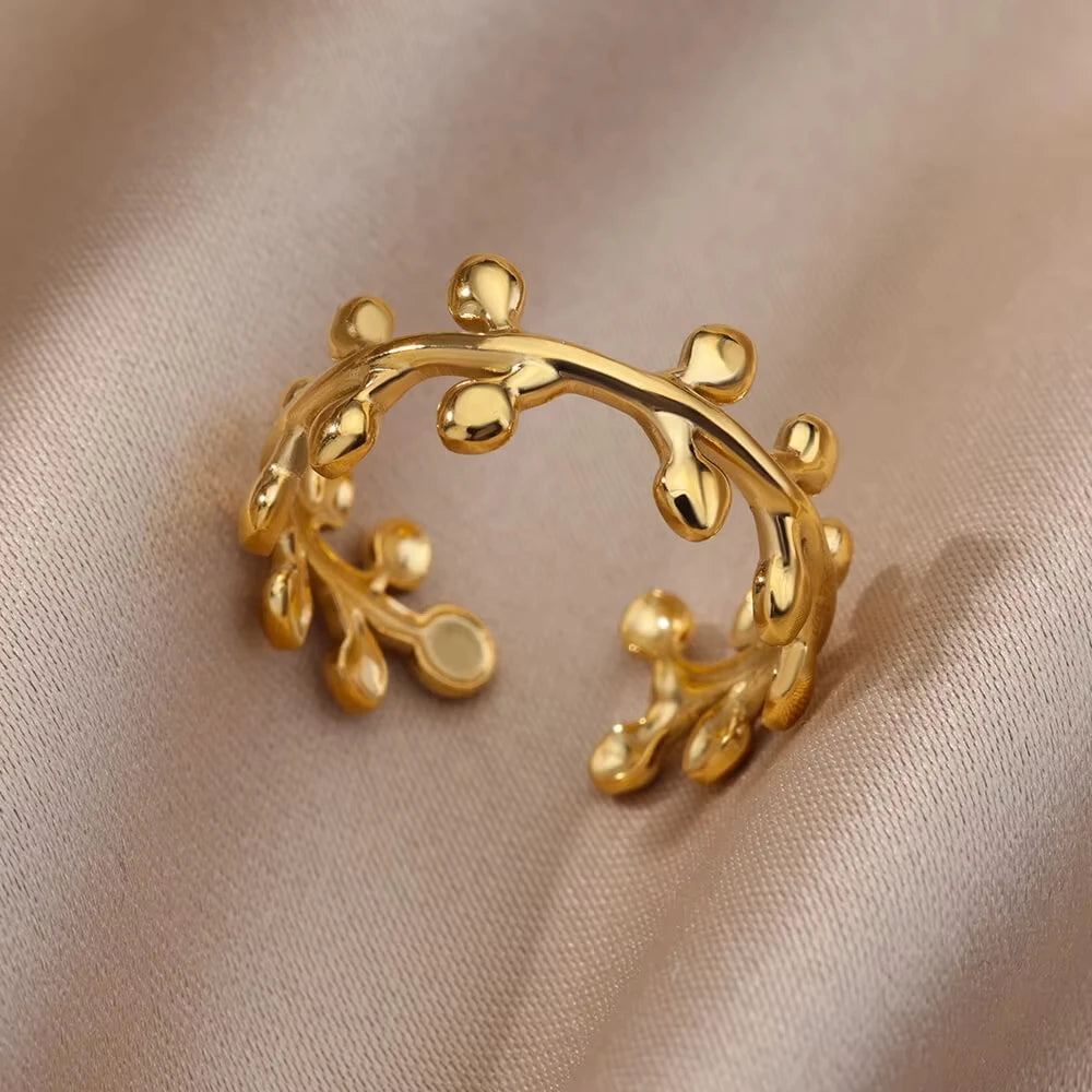 Evil Eye Gold Zircon Adjustable Ring
