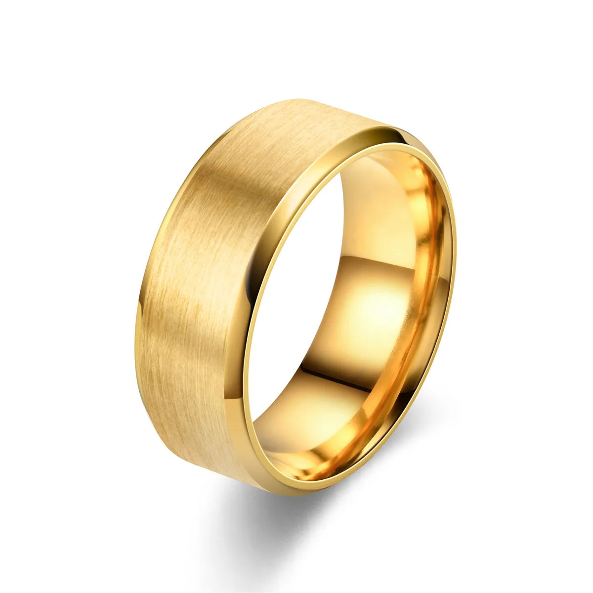 8mm Modern Stainless Steel Unisex Ring