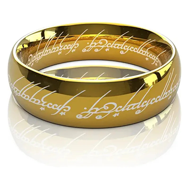 6mm Stainless Steel Laser Engraved Couple Rings