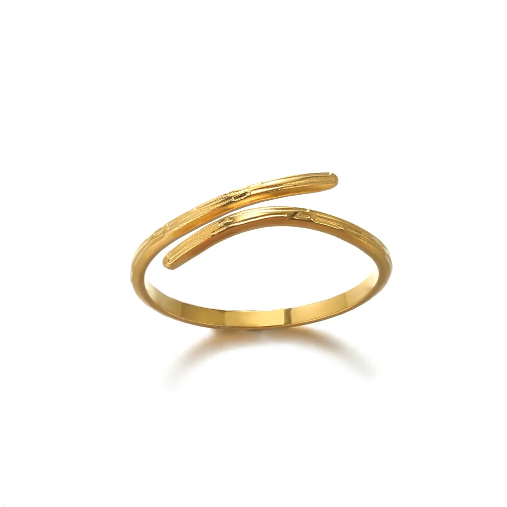 Gold Geometric 316L Stainless Steel Ring