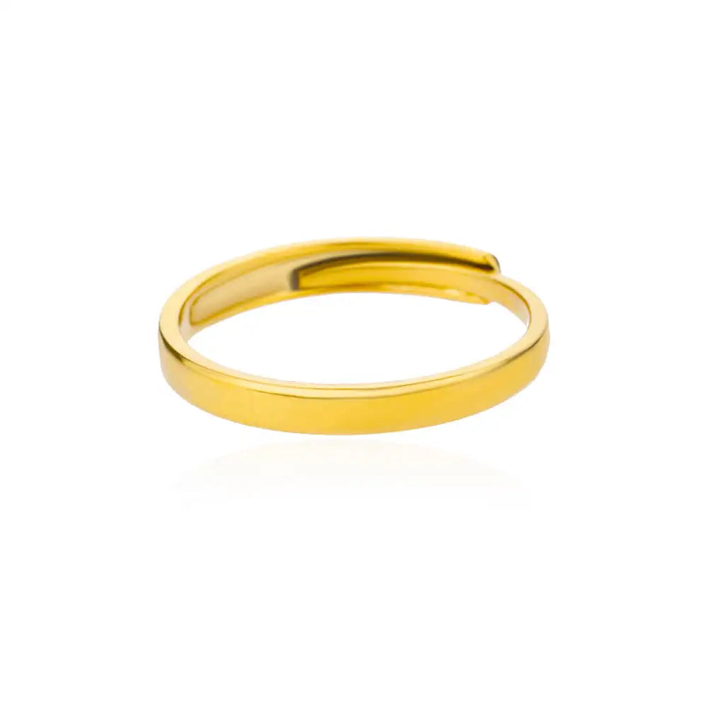 Gold Stainless Steel Classic Women's Ring