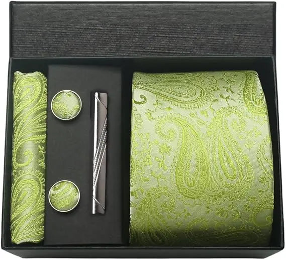 Luxury Silk Paisley Men’s Tie Gift Set