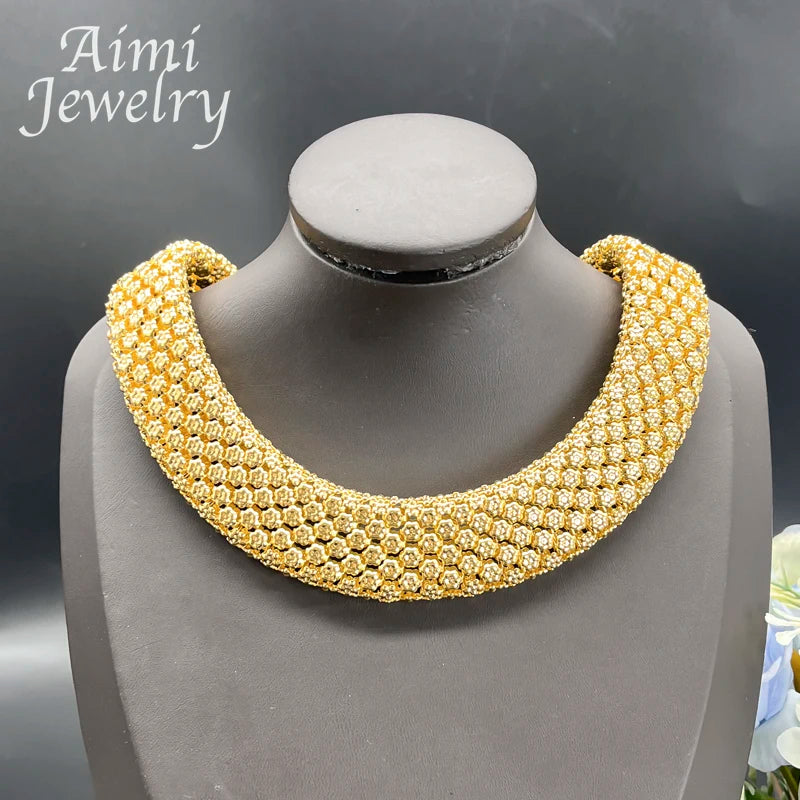 Gold-Tone Necklace, Bracelet and Earring Set