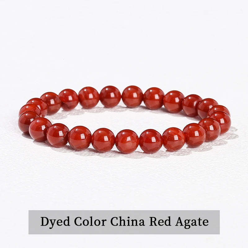 Natural Stone Bead Bracelet – Amethyst, Tiger Eye & Crystal Design for Men & Women