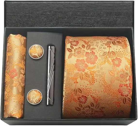 Luxury Silk Paisley Men’s Tie Gift Set