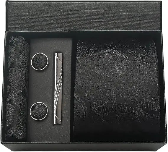 Luxury Silk Paisley Men’s Tie Gift Set