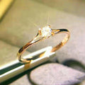 Minimalist 4mm Cubic Zirconia Wedding Ring