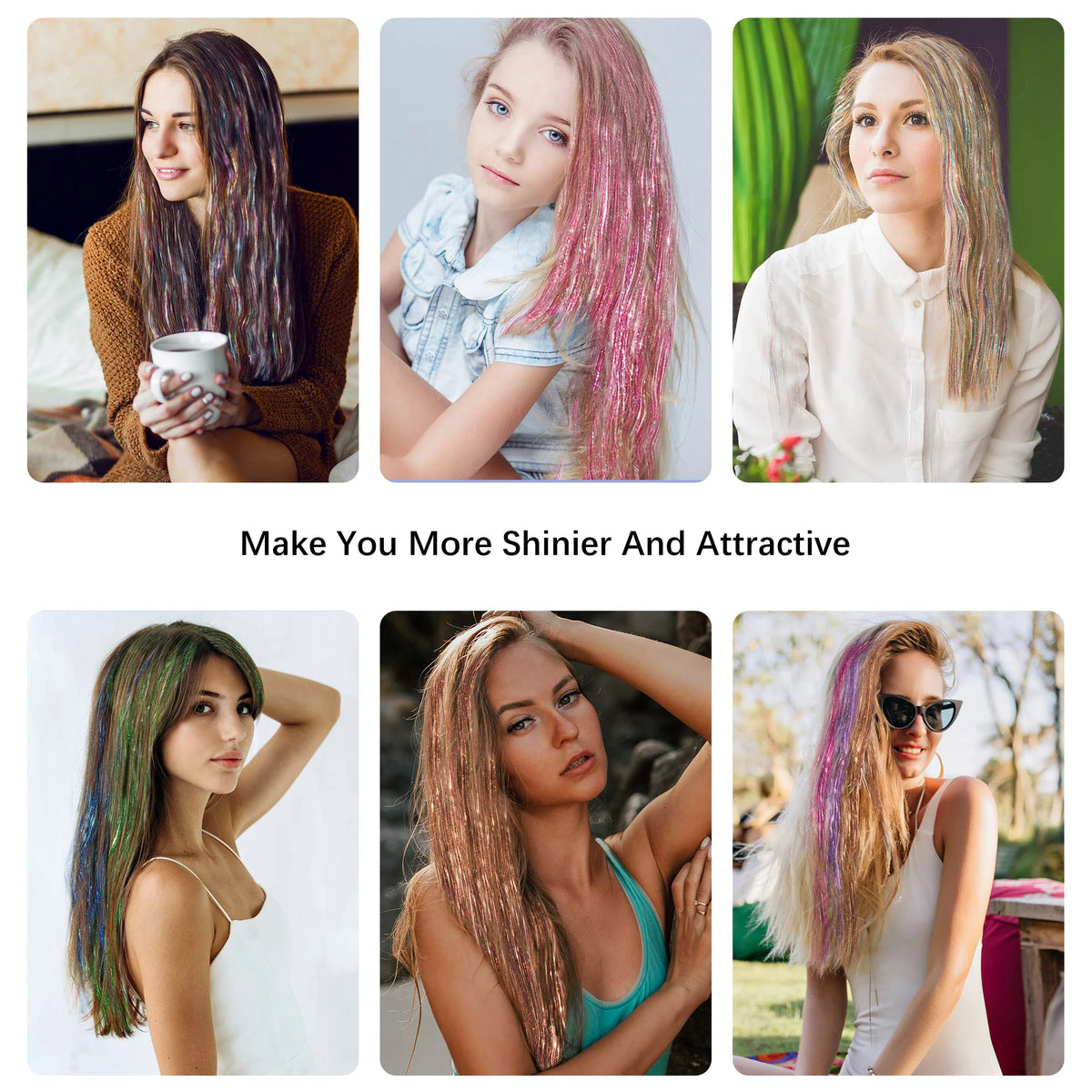 Sparkle Hair Tinsel Extensions