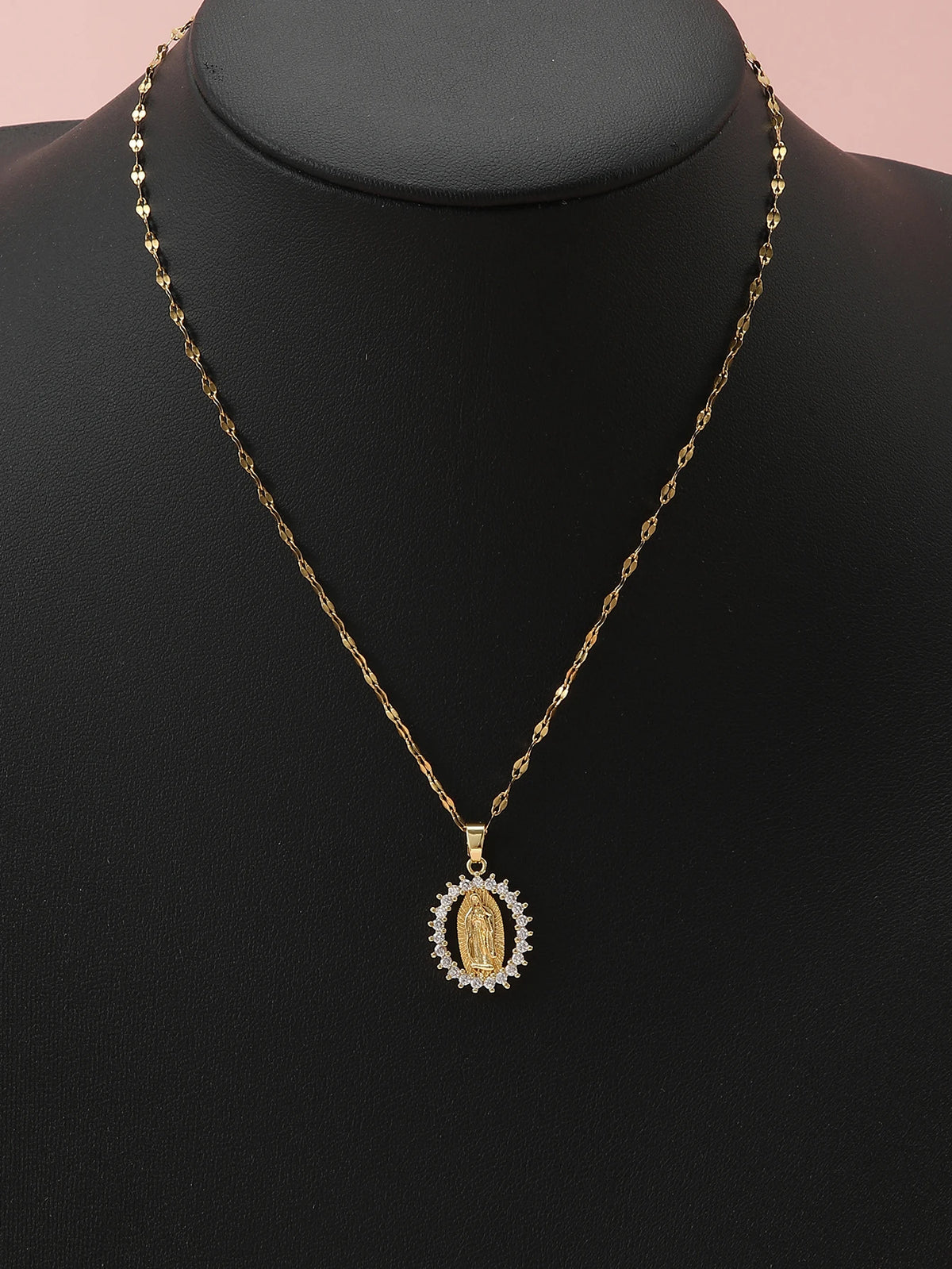 Gold Plated Multicolor CZ Pendant Necklace