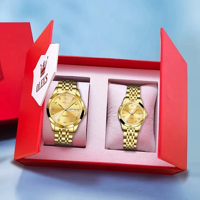 OLEVS 9931 Luxury Couple Quartz Watches