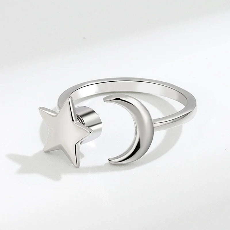 Sunflower Stainless Steel Spinner Fidget Ring