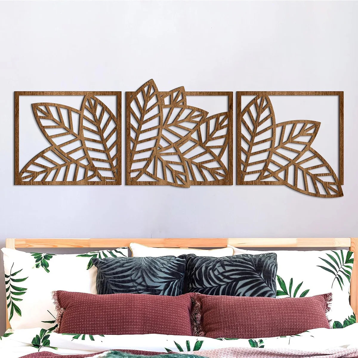 Wooden Palm Leaf Wall Decor