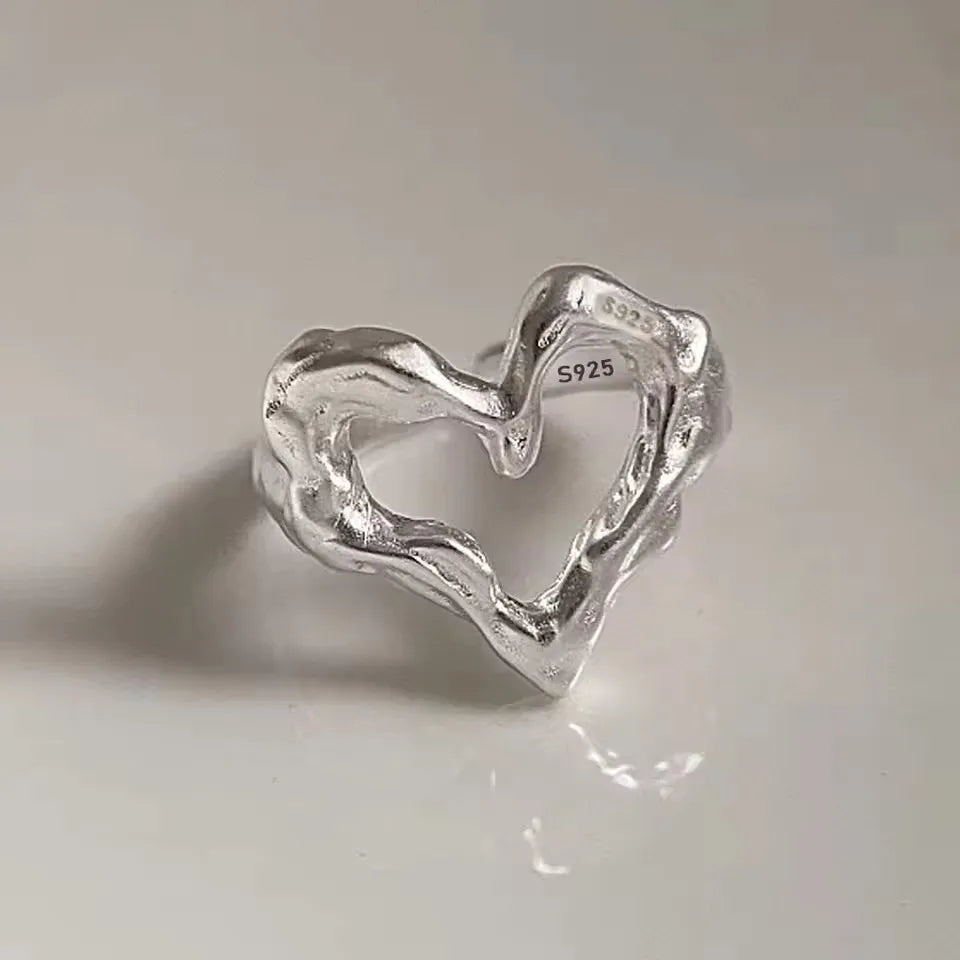 925 Sterling Silver Retro Flower Ring