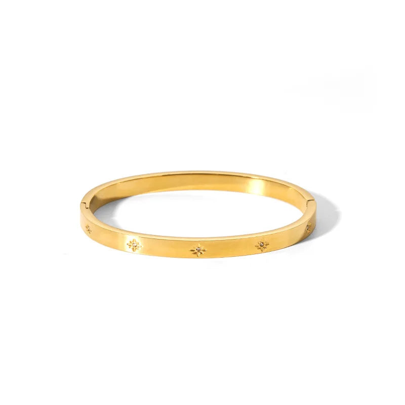 Elegant CZ Stainless Steel Women’s Bracelet