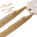 Gold Stainless Steel Adjustable Chains, 10pcs
