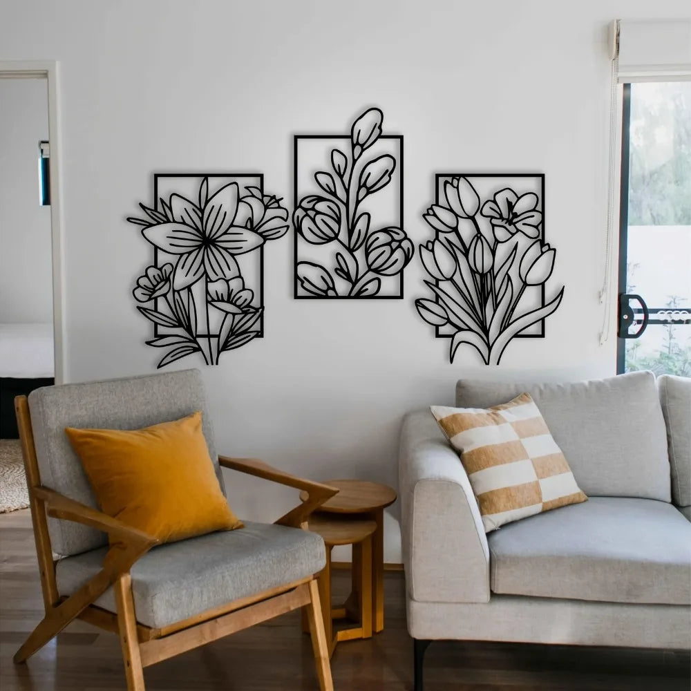 Retro Leaf Metal Wall Art