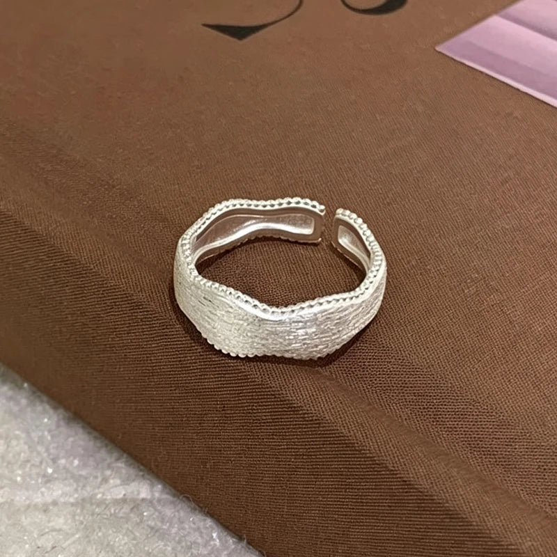Blue Moonstone Adjustable Sterling Silver Ring
