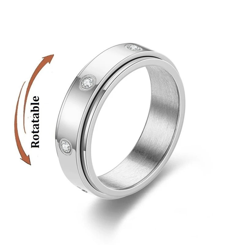 Stainless Steel Rotating Couple Spinner Rings