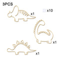 3-Piece Wooden Dinosaur Wall Decor