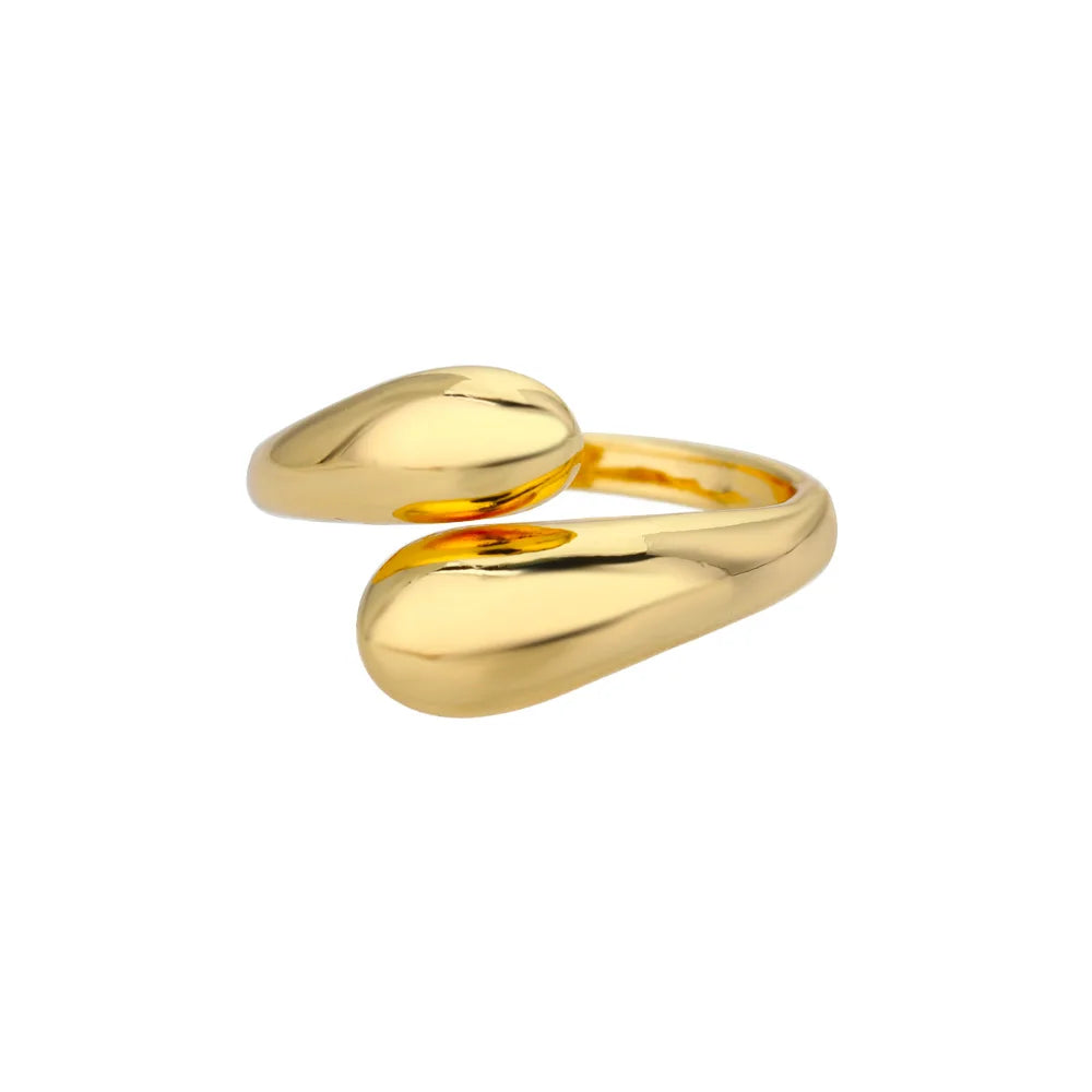 Gold Stainless Steel Waterproof Open Ring