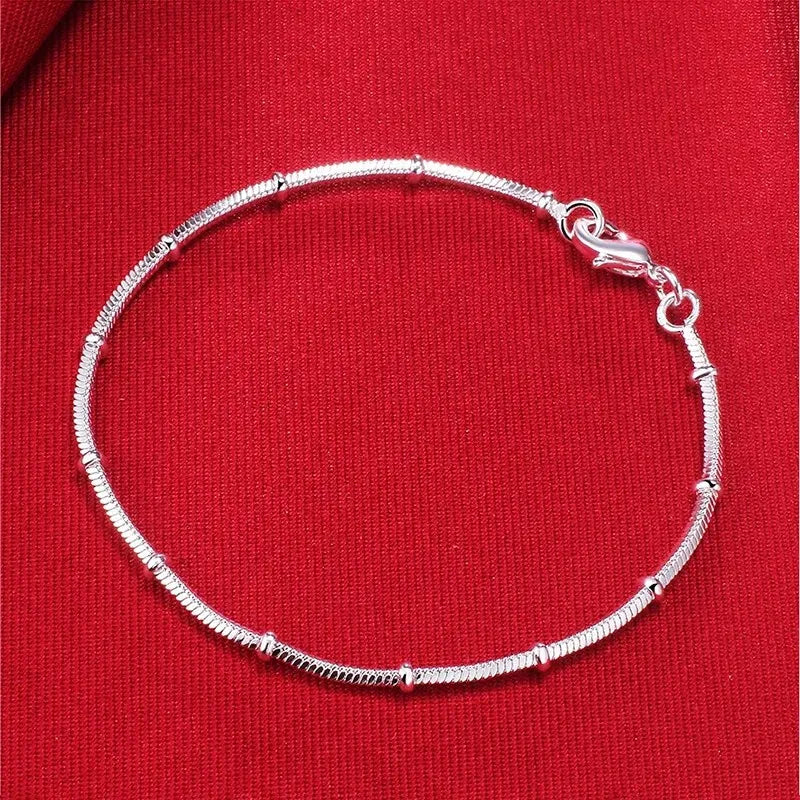 925 Sterling Silver Chain Bracelet for Men & Women – Elegant Classic Design