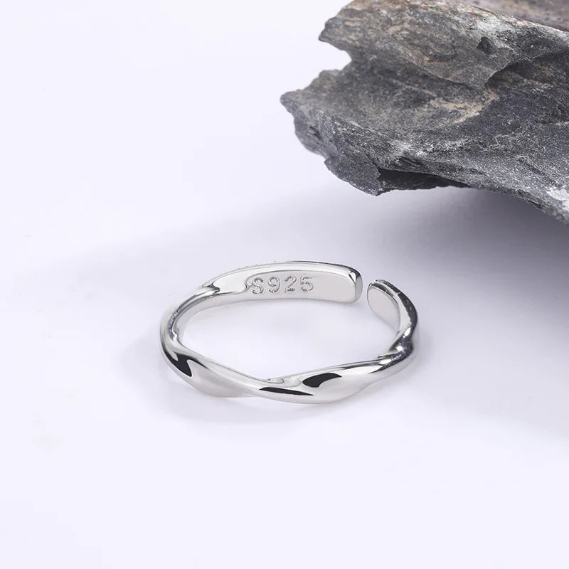 925 Sterling Silver Twisted Women’s Ring