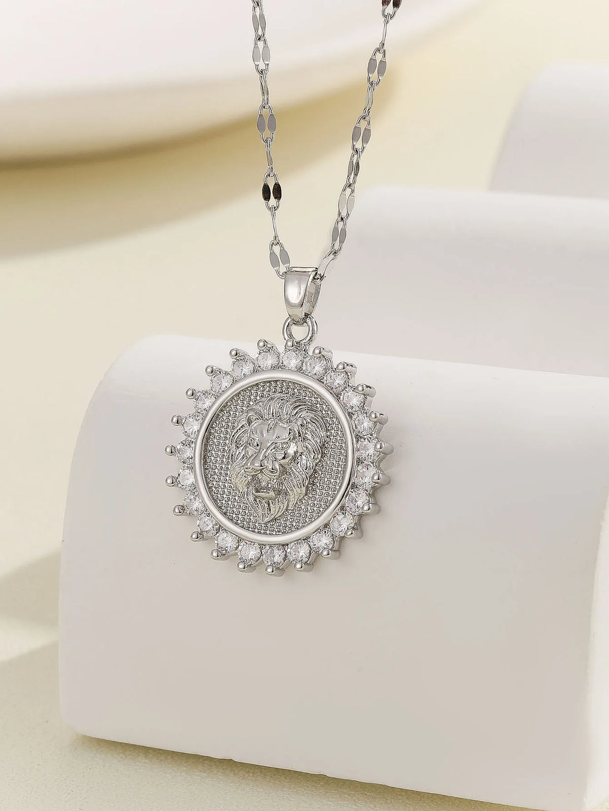Gold Plated Multicolor CZ Pendant Necklace