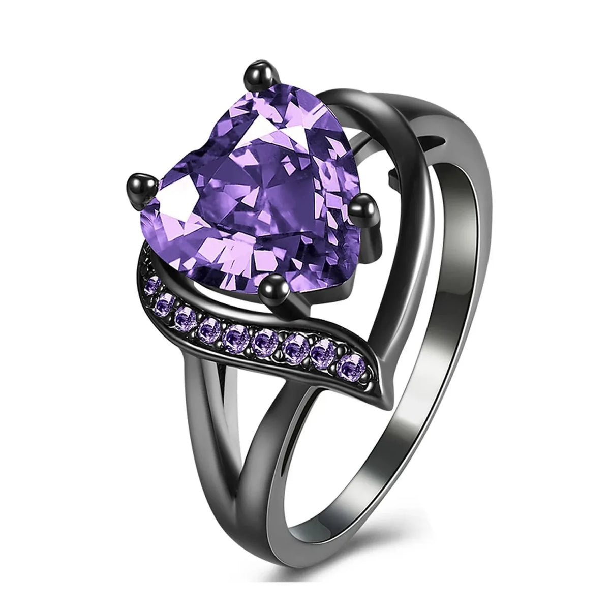 Romantic Red Rhinestone Celtic Dragon Ring Set