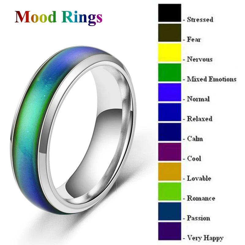 Stainless Steel Color Changing Mood Ring