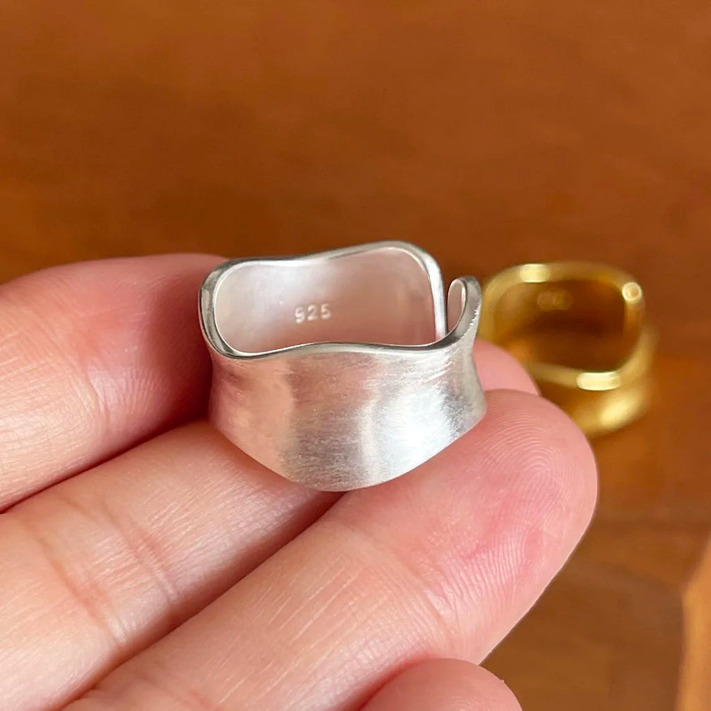 925 Sterling Silver Adjustable Open Ring