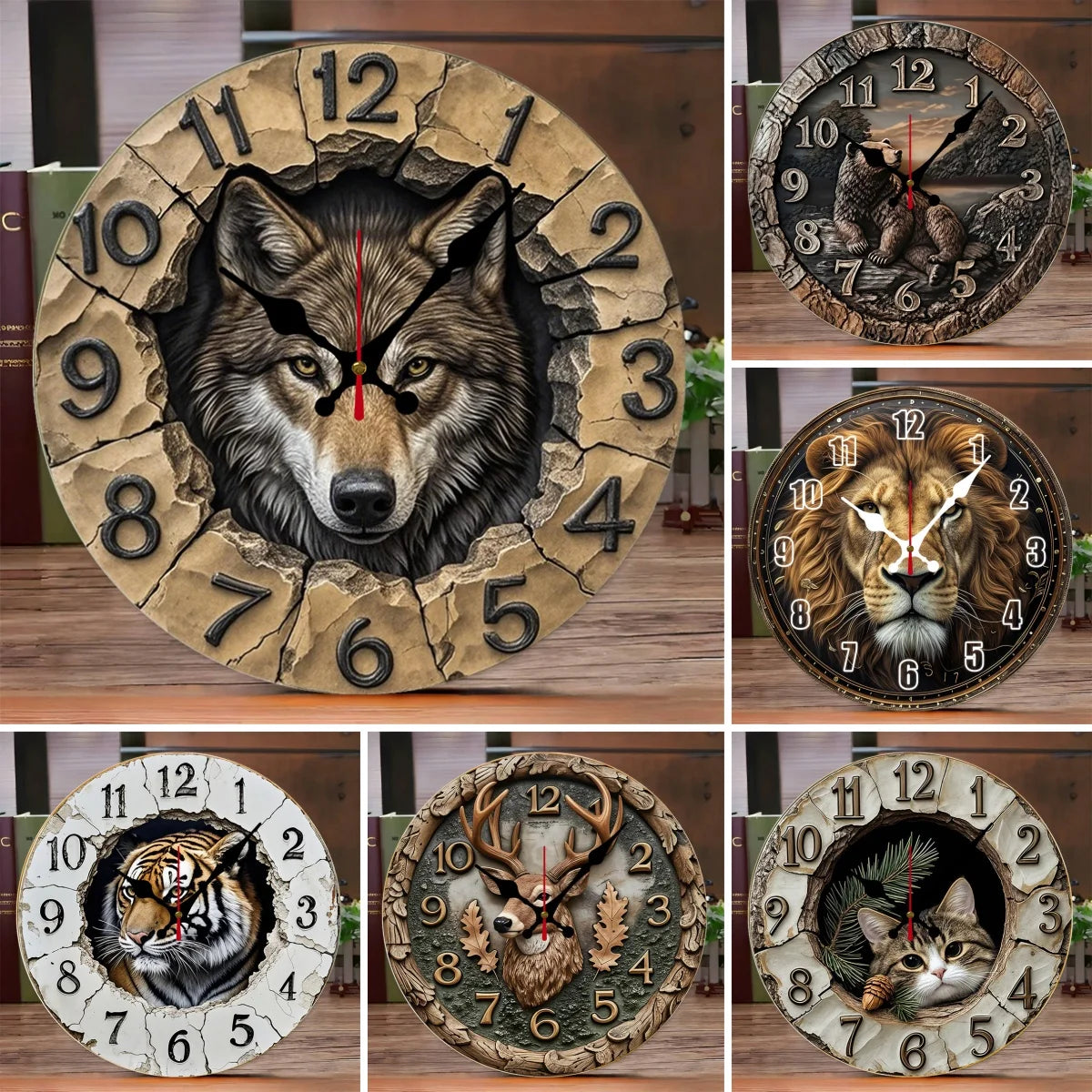Wilderness Animals Wall Clock