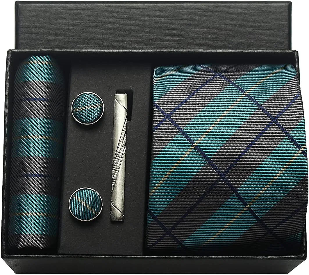Men’s 100% Silk Tie Set with Gift Box