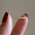 14K Gold-Plated 925 Sterling Silver Zircon Ring