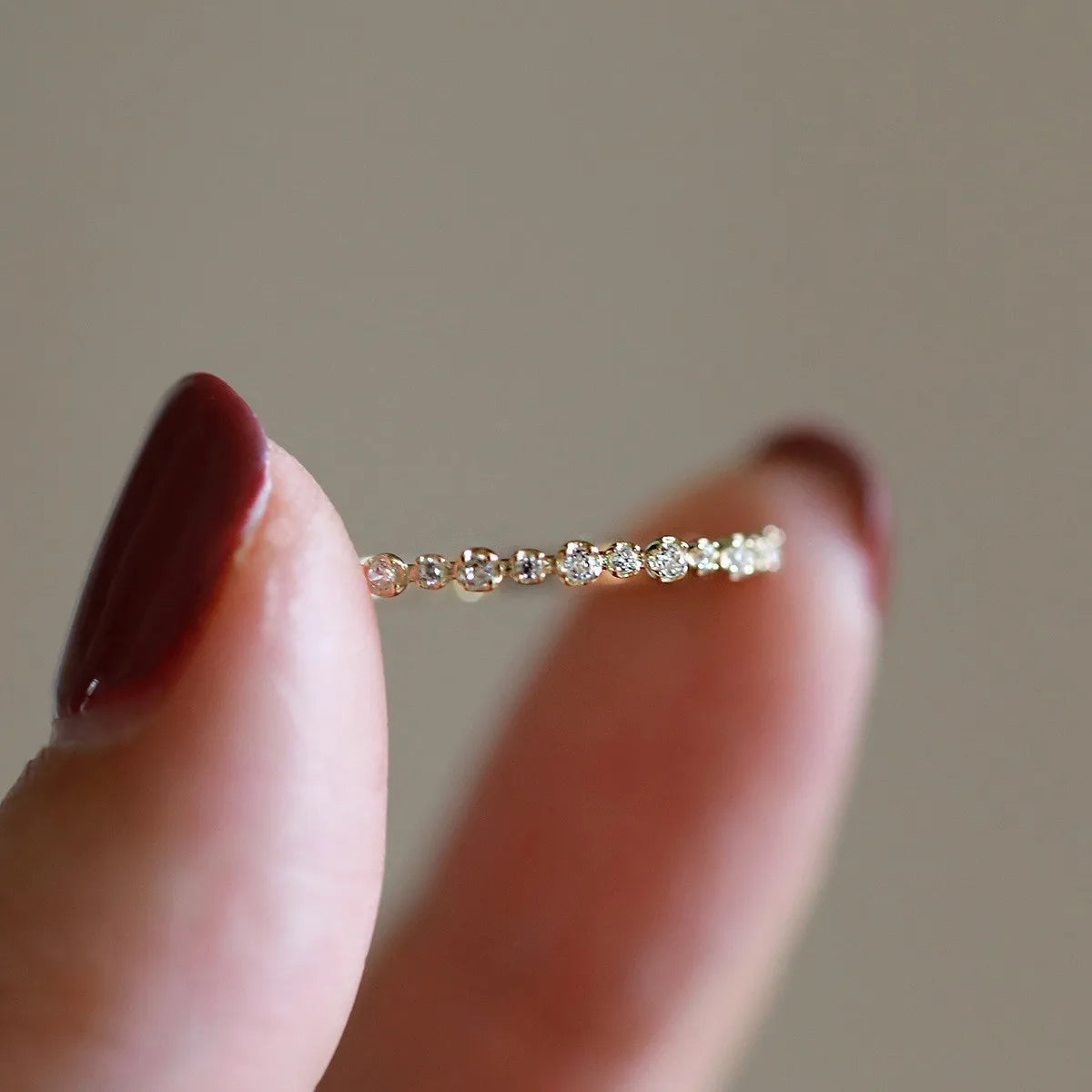 14K Gold-Plated 925 Sterling Silver Zircon Ring